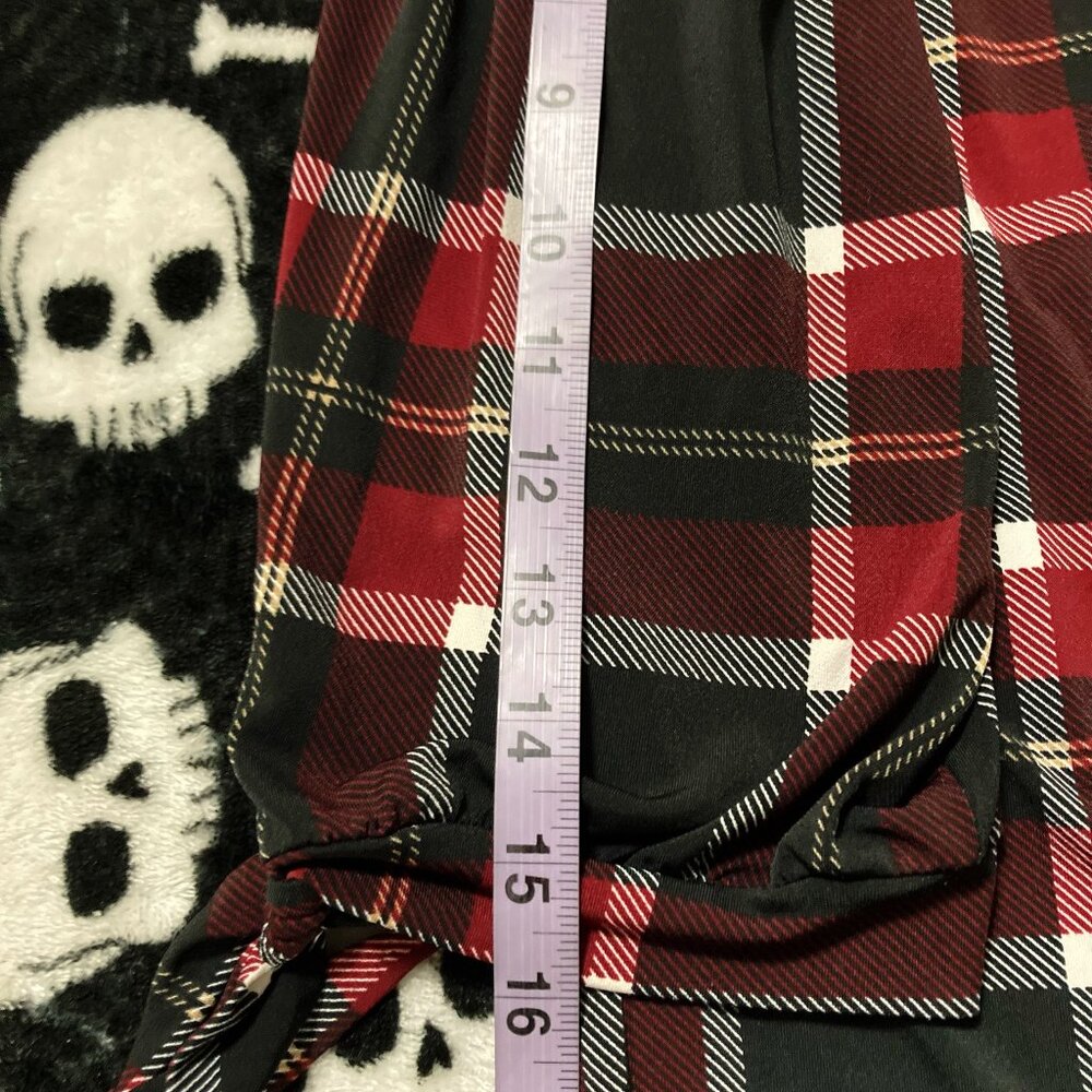 RICKI'S Plus-size black red white cold shoulder top ~ Goth XL 1X XXXL 2X blouse - Picture 10 of 14